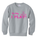 "No Silly - I Play" Glitter Crewneck Sweatshirt - Youth