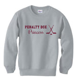 "Penalty Box Princess" Glitter Crewneck Sweatshirt - Youth